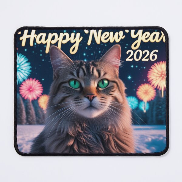 Item preview, Cat with Happy New Year 2025 greetings designed and sold by evanurozi.