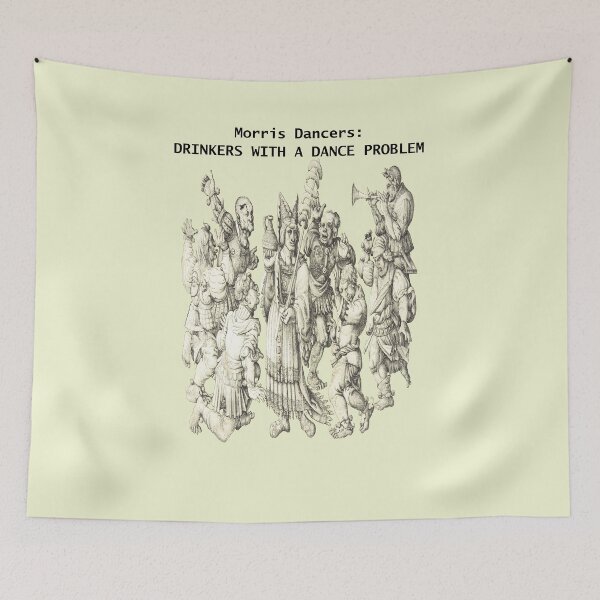 Item preview, Morris Dancers Drinkers With A Dance Problem Medieval Art designed and sold by taiche.