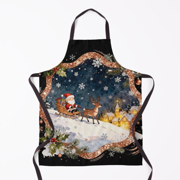 Item preview, Santa’s Cozy Sleigh Ride Under the Stars designed and sold by NatalieJeans.