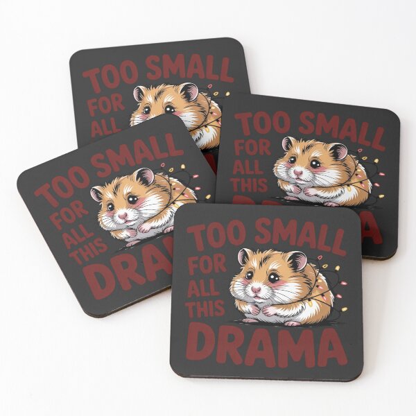 Item preview, Sad Hamster – “Too Small for All This Drama” | Cute Funny Christmas Hamster Design designed and sold by ColorSplash123.