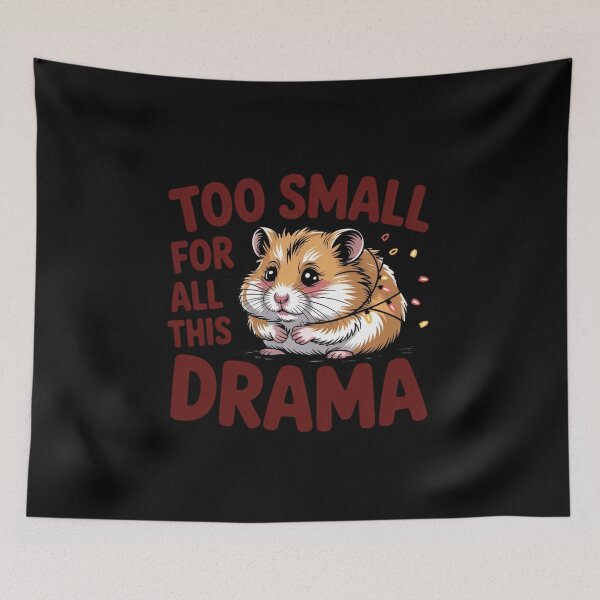 Item preview, Sad Hamster – “Too Small for All This Drama” | Cute Funny Christmas Hamster Design designed and sold by ColorSplash123.