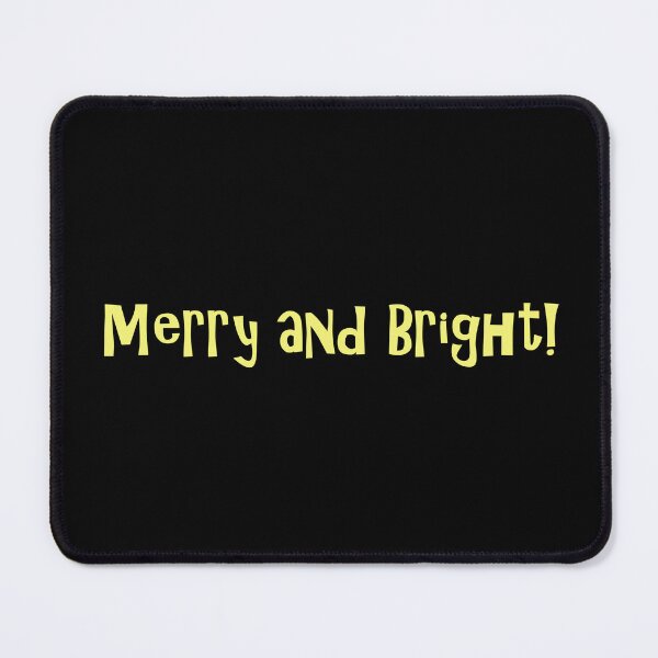 Item preview, Merry and Bright Gold Text on Black designed and sold by Art in My Loft.