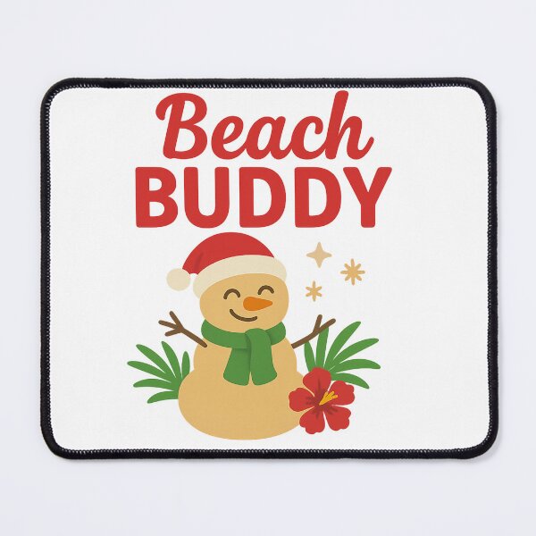 Item preview, Beach Buddy Sand Snowman Tropical Christmas designed and sold by TrinovaCreates.