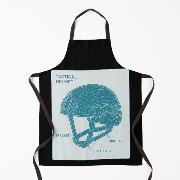 Item preview, CAD blueprint-style tactical helmet designed and sold by Tactical Override.