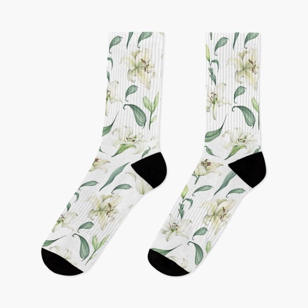 Item preview, White Lily Seamless Pattern designed and sold by SmallDart Creations.