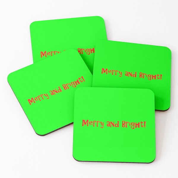 Item preview, Merry and Bright Red Text on Green designed and sold by Art in My Loft.