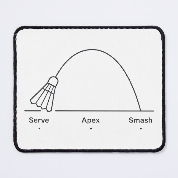 Item preview, Badminton Trajectory Blueprint – Minimal Line Art for Players & Coaches designed and sold by techy-rrr.