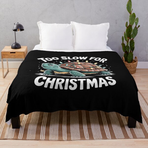 Item preview, Lazy Turtle – “Too Slow for Christmas” | Funny Sleepy Turtle Holiday Design designed and sold by ColorSplash123.