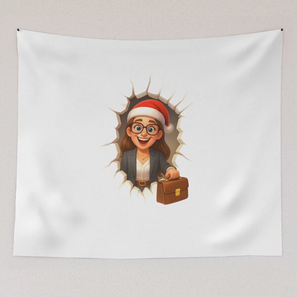 Item preview, Christmas Businesswoman Santa With Briefcase designed and sold by DigiHub Linker.