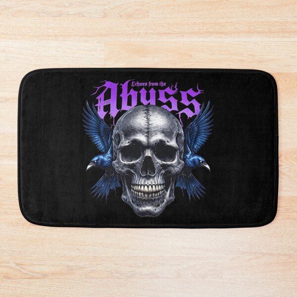 Item preview, Death Metal Shirt - Skull with Blue Ravens and Gothic Lettering designed and sold by NickPositron.