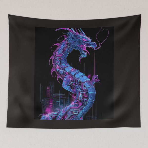 Item preview, Cyberpunk Dragon Circuit designed and sold by NovaOtaku.