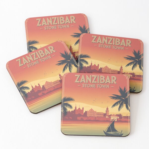 Item preview, Historic Stone Town Skyline – Zanzibar Travel Poster designed and sold by Timeless Design.