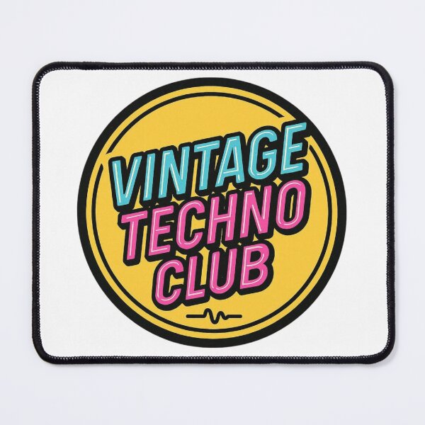 Item preview, Vintage Techno Club – Retro Rave Logo designed and sold by |TRSSHOP|.