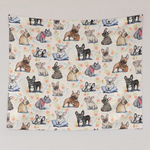 Item preview, Frenchie Floral designed and sold by Luci Power.