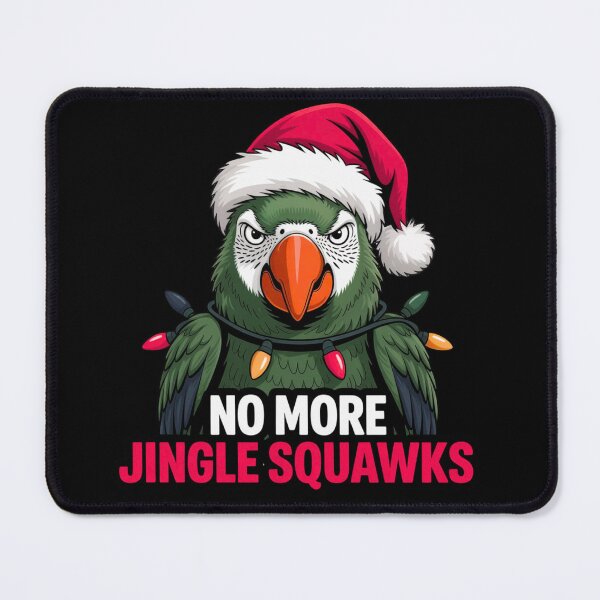 Item preview, Grumpy Parrot – “No More Jingle Squawks” | Funny Christmas Parrot Design designed and sold by ColorSplash123.