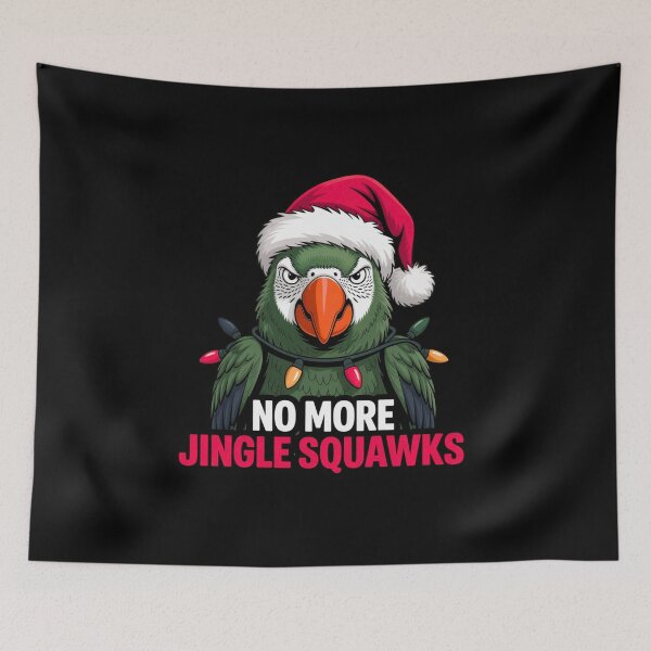Item preview, Grumpy Parrot – “No More Jingle Squawks” | Funny Christmas Parrot Design designed and sold by ColorSplash123.