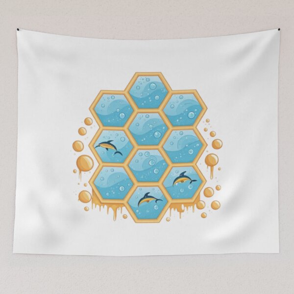 Item preview, Dolphins Living in Beehives designed and sold by Fabrifrank.
