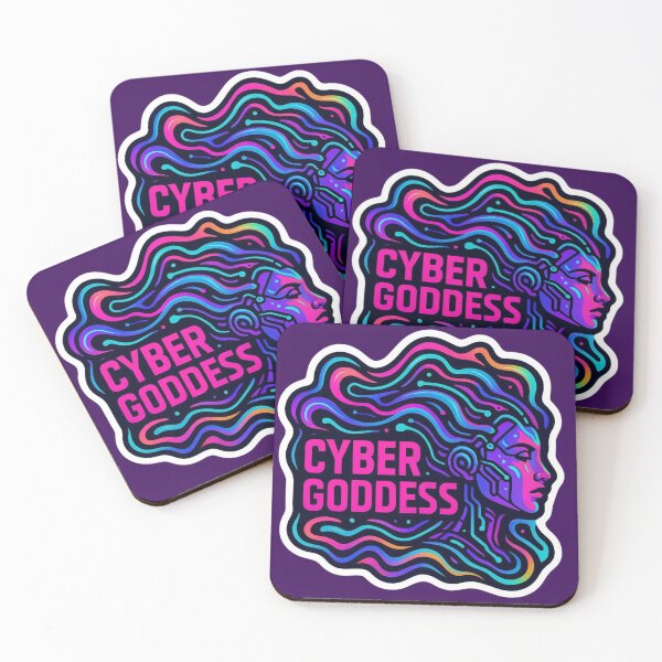 Item preview, Cyber Goddess – Neon Psytrance Rave Artwork designed and sold by |TRSSHOP|.
