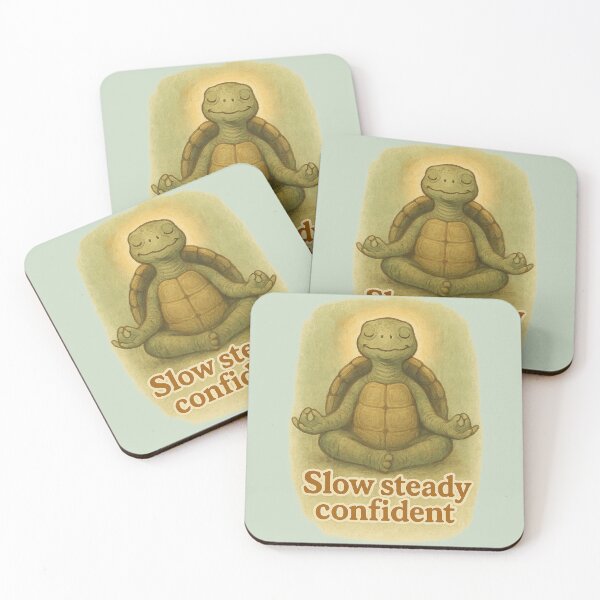 Item preview, Slow Steady Confident Tortoise designed and sold by ChirpInc.