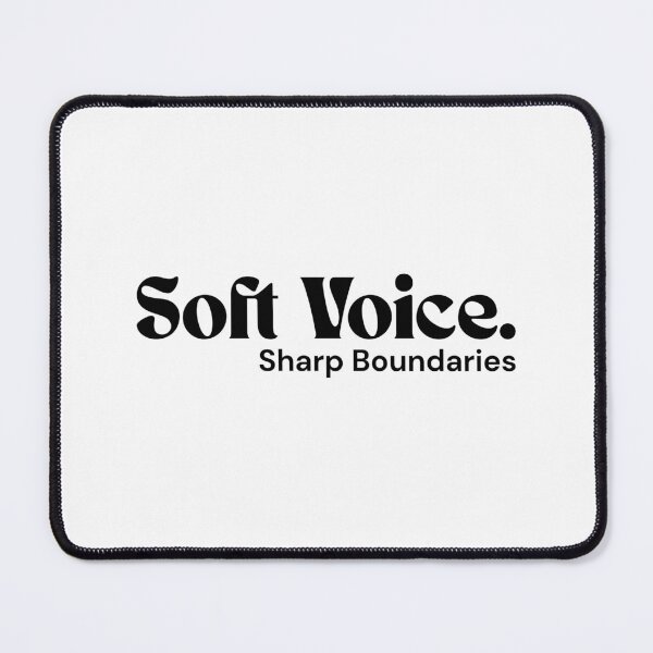 Item preview, Soft Voice. Sharp Boundaries. – Minimalist Text Design | Dark Humor Quote | RETL Style designed and sold by RETL.