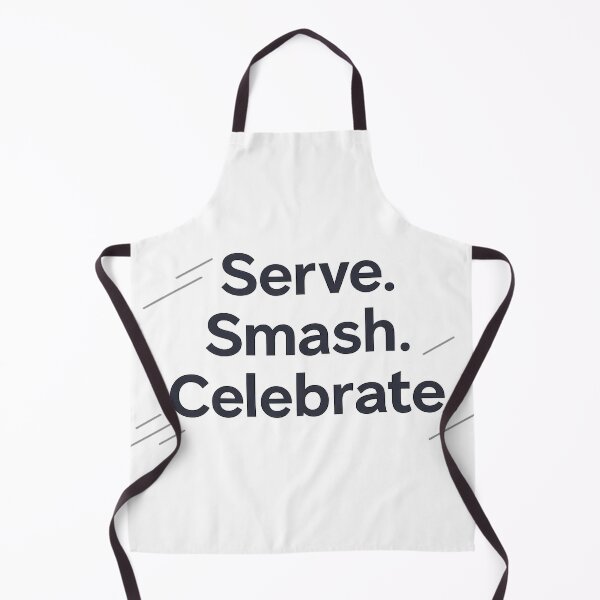 Item preview, Serve Smash Celebrate – Dynamic Badminton Trio Typography Art designed and sold by techy-rrr.