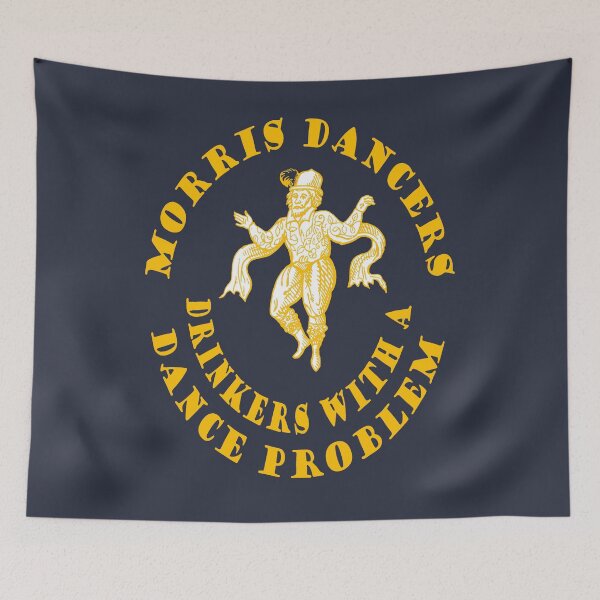 Item preview, Morris Dancers Drinkers With A Dance Problem Yellow Design designed and sold by taiche.