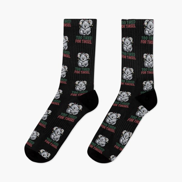 Item preview, Sleepy Koala – “Too Tired for Tinsel” | Cute Christmas Koala Design designed and sold by ColorSplash123.