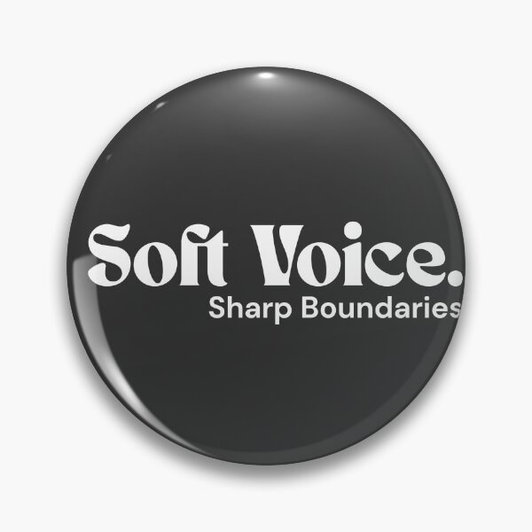 Item preview, Soft Voice. Sharp Boundaries. (White Edition) – Minimalist Text | Subtle Defiance Quote | RETL Style designed and sold by RETL.