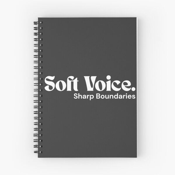 Item preview, Soft Voice. Sharp Boundaries. (White Edition) – Minimalist Text | Subtle Defiance Quote | RETL Style designed and sold by RETL.