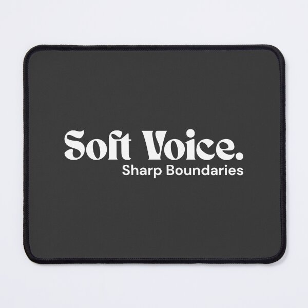 Item preview, Soft Voice. Sharp Boundaries. (White Edition) – Minimalist Text | Subtle Defiance Quote | RETL Style designed and sold by RETL.