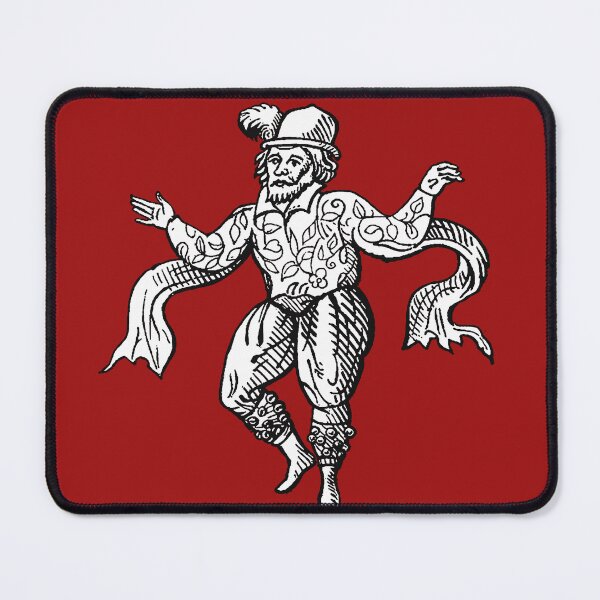 Item preview, Medieval Morris Dancer Black And White Vintage Illustration designed and sold by taiche.