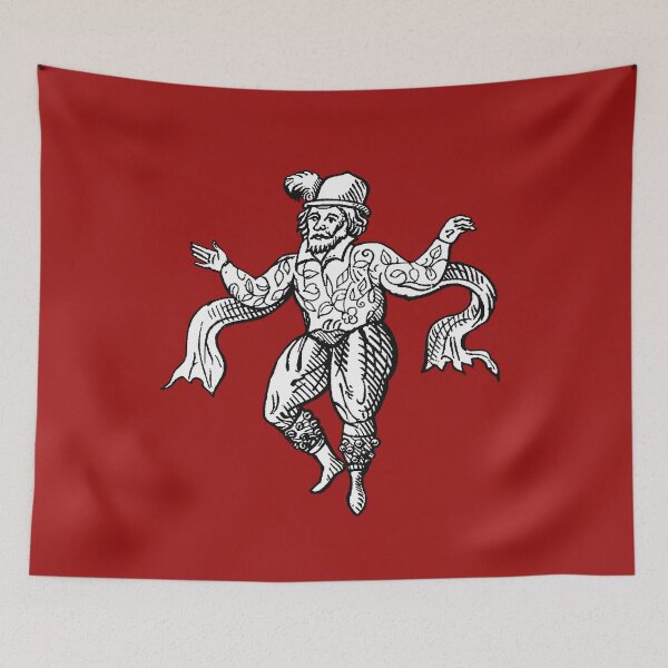 Item preview, Medieval Morris Dancer Black And White Vintage Illustration designed and sold by taiche.