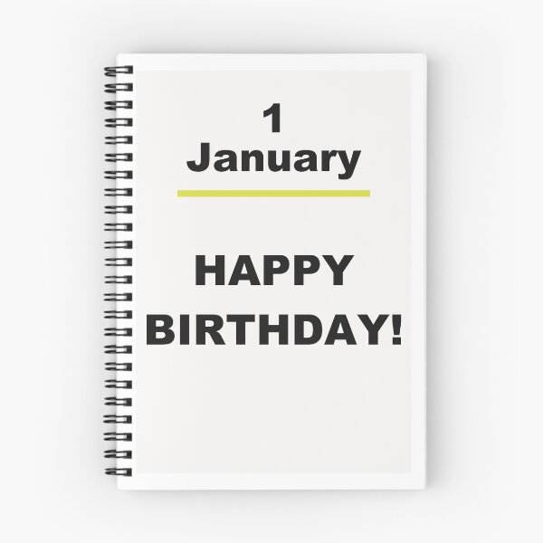 Item preview, Minimalist Happy Birthday Design — January 1 designed and sold by ariksworld.