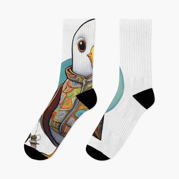 Item preview, Folk Art Seagull fishing designed and sold by Colin Bentham.