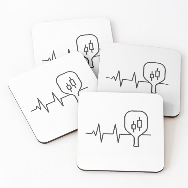 Item preview, Pickleball Pulse – Minimal Heartbeat Paddle Vector Design designed and sold by techy-rrr.