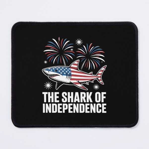 Item preview, Shark of Independence 4th of July Open Jaws Flag Fireworks designed and sold by THagBlue.