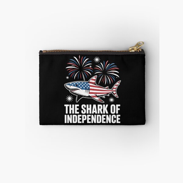 Item preview, Shark of Independence 4th of July Open Jaws Flag Fireworks  designed and sold by THagBlue.