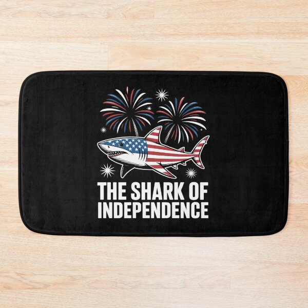 Item preview, Shark of Independence 4th of July Open Jaws Flag Fireworks  designed and sold by THagBlue.