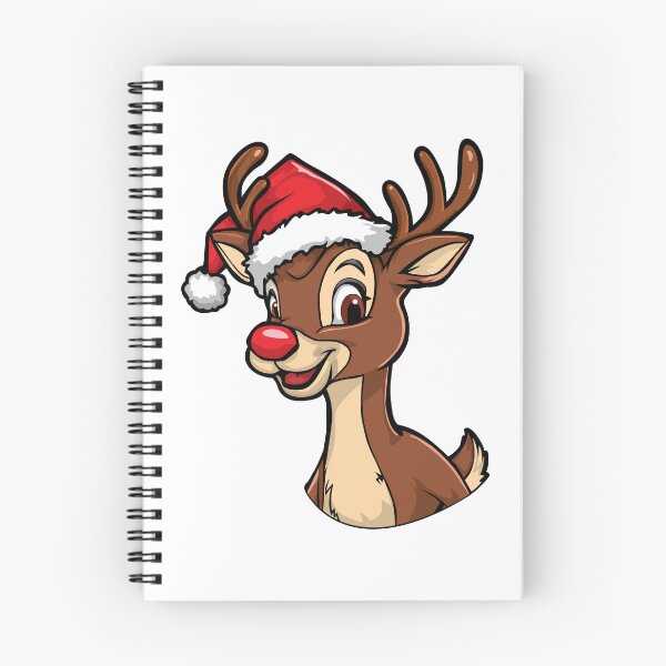Item preview, Rudolph The Red Nosed Reindeer wearing Santa's hat designed and sold by nikolaj1301.