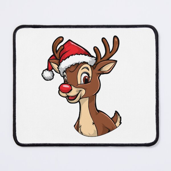 Item preview, Rudolph The Red Nosed Reindeer wearing Santa's hat designed and sold by nikolaj1301.