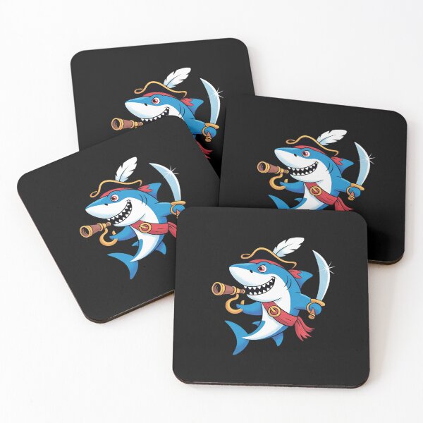 Item preview, Shark Pirate Costume Jolly Roger Flag Jawsome Boys Men  designed and sold by THagBlue.