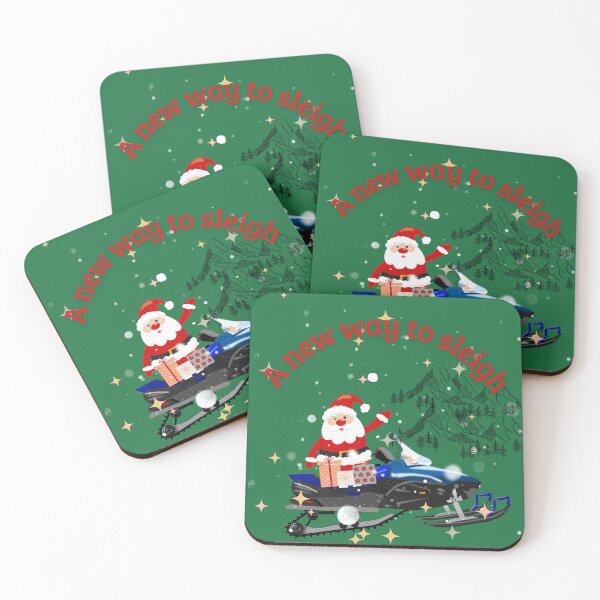 Item preview, A New Way to Sleigh - Santa Snowmobile Christmas Holiday Art designed and sold by Extremeallie.