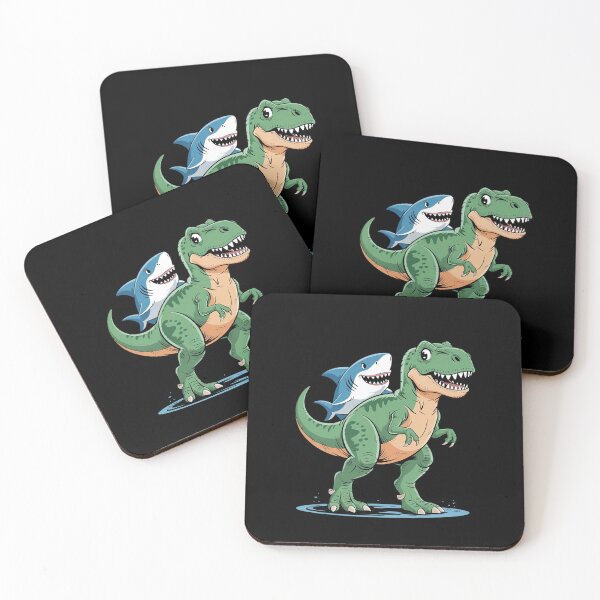 Item preview, Shark Riding Dinosaur Shark Riding T-Rex Shark Lover Jawsome1  designed and sold by THagBlue.