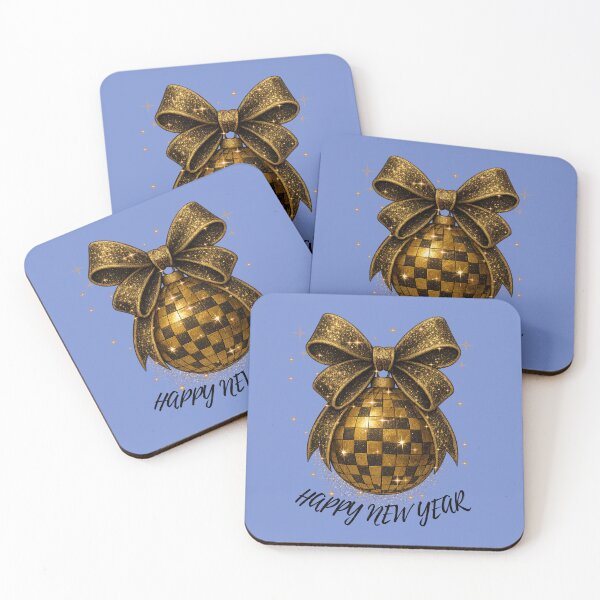 Item preview, Gold & Black Disco Ball with Glitter Bow designed and sold by BreezifyDesignStudio.