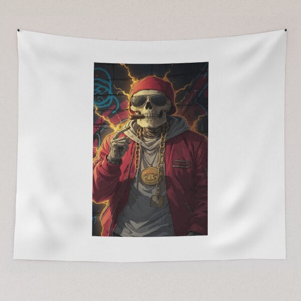 Item preview, Pegatina de actitud de cigarro con calavera rebelde designed and sold by Gscode.