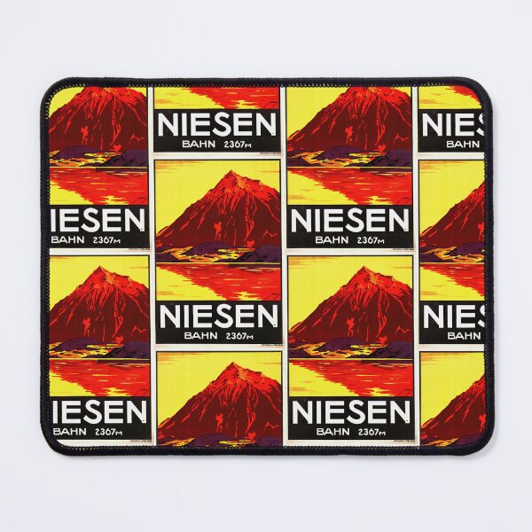 Item preview, Vintage Niesenbahn Travel Poster | Art Deco Swiss Pyramid Print | Vibrant Mountain Funicular Art | Switzerland Railway Decor designed and sold by artofuniverse.