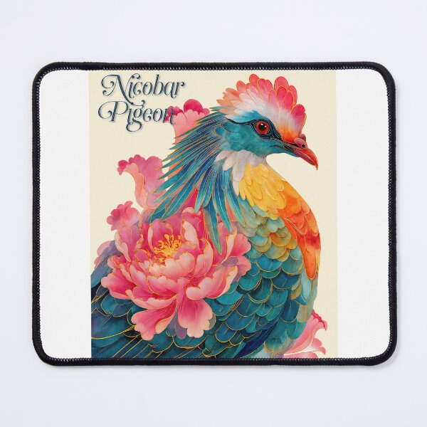 Item preview, Nicobar Majesty – Tropical Plumage Meets Floral Elegance designed and sold by ForeverPrintsOK.