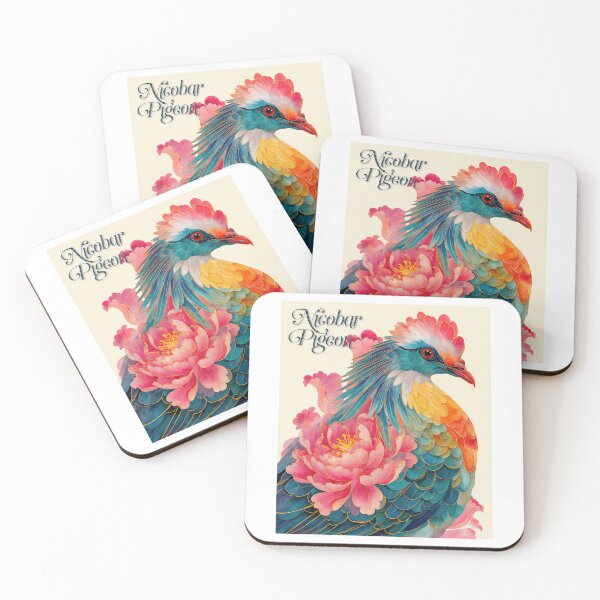 Item preview, Nicobar Majesty – Tropical Plumage Meets Floral Elegance designed and sold by ForeverPrintsOK.