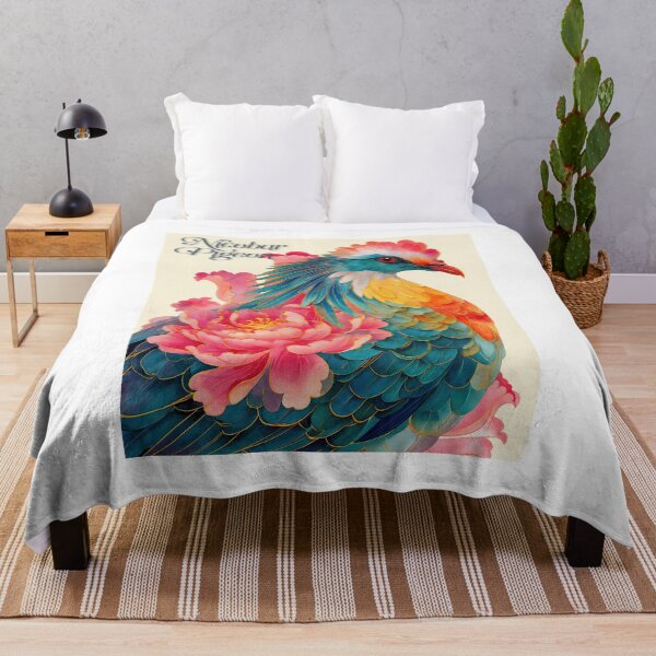 Item preview, Nicobar Majesty – Tropical Plumage Meets Floral Elegance designed and sold by ForeverPrintsOK.