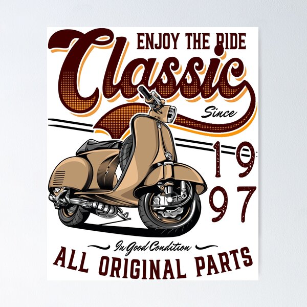 Item preview, Motor Scooter Classic Moped Rider Birthday 1997 designed and sold by JRRTs.